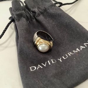 David Yurman Gold and Silver Peal Ring